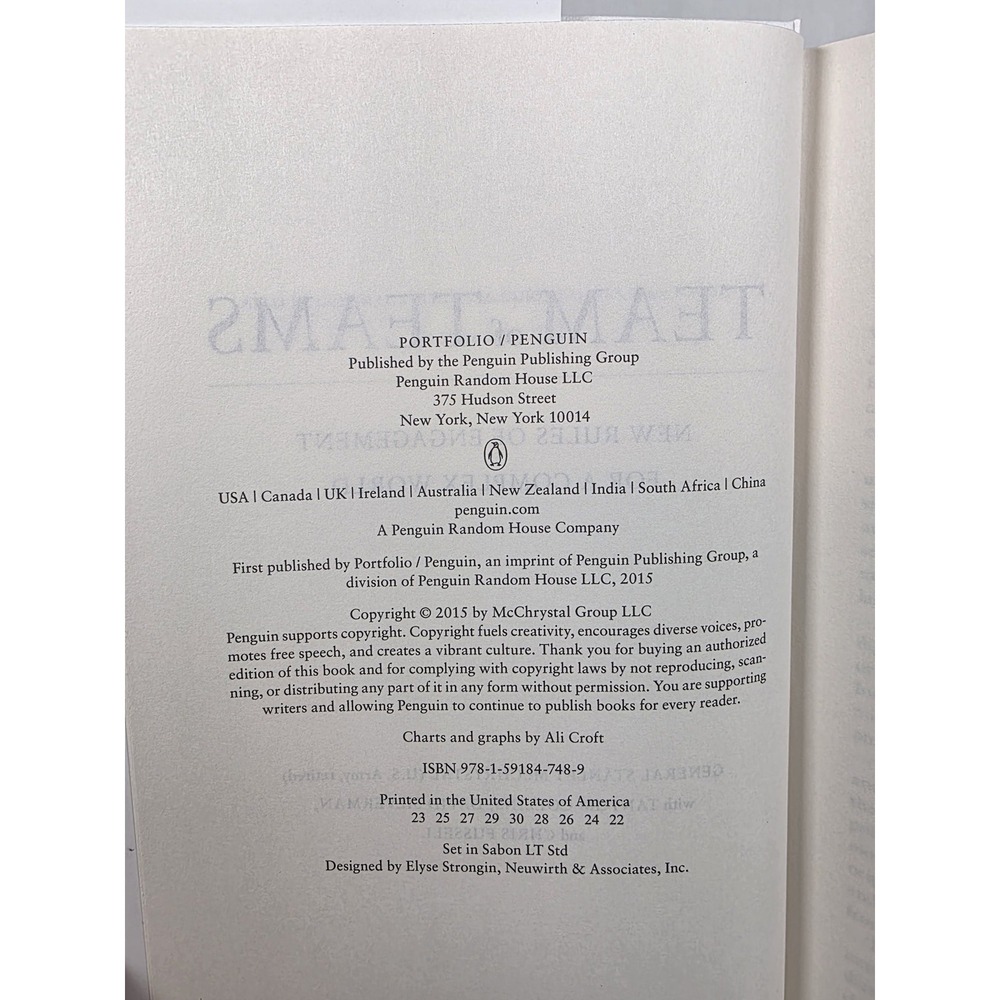 Team of Teams Stanley McChrystal Leadership Strategy Business Hardcover Book - Picture 4 of 9